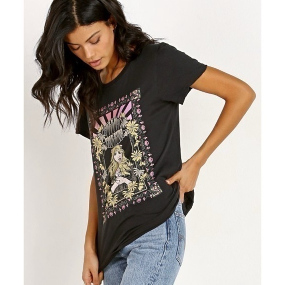 Spell • Follow The Sun Stevie Nicks Washed Black Tee Shirt RARE S